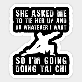 Flowing Laughter: Embrace Your Playful Tai Chi Journey! Sticker